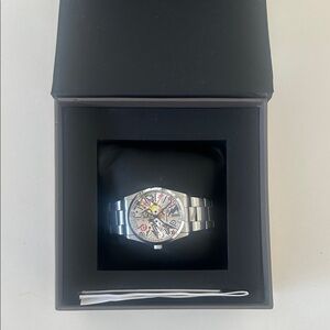 Zadig & Voltaire Silver Watch with Artistic Multicolor Dial